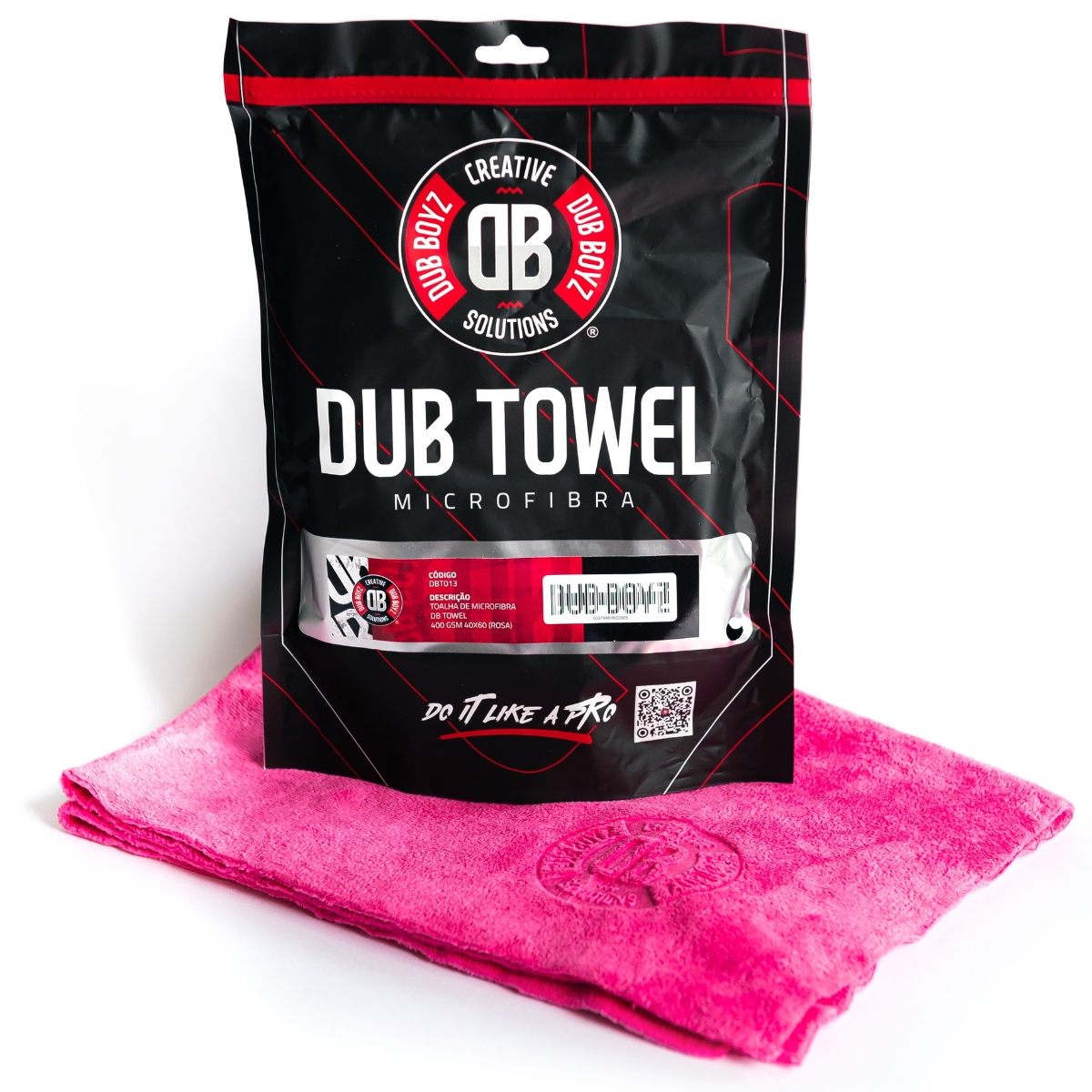 TOALHA DE MICROFIBRA DB TOWEL 40 X 60CM 400GSM ROSA DUB BOYZ